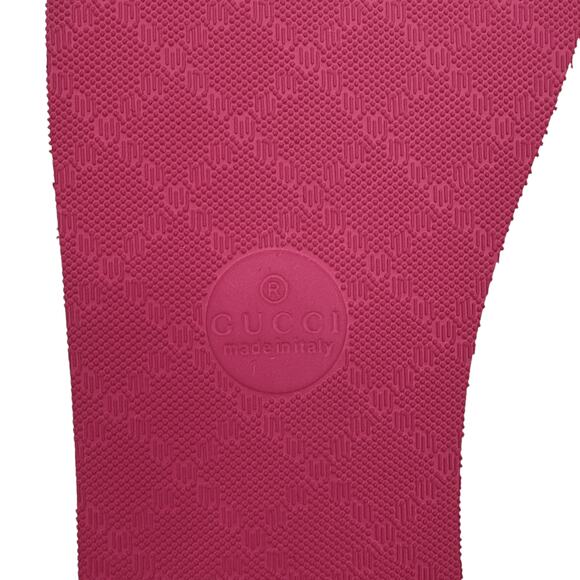 GUCCI Chevron Logo Thong Flip Flop Sandals 37 - Picture 10 of 12